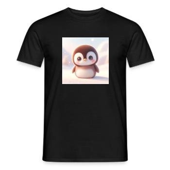 Penguins snow 2 - Men's T-Shirt - black - Front - AI Model Male 178 light (178cm)