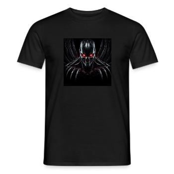 Cyborg avec des griffes et des yeux rouges sur HG foncé - T-shirt homme - noir - Devant - AI Model Male 178 light (178cm)