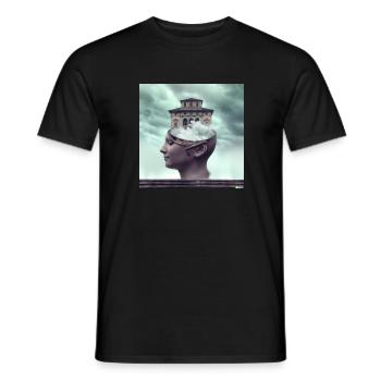 Open your mind - Männer T-Shirt - Schwarz - Vorne - AI Model Male 178 light (178cm)