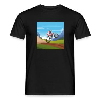 Moto, Mottocross, Moto, Vélo - T-shirt homme - noir - Devant - AI Model Male 178 light (178cm)