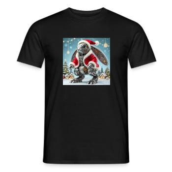 Weihnachtshase - Männer T-Shirt - Schwarz - Vorne - AI Model Male 178 light (178cm)