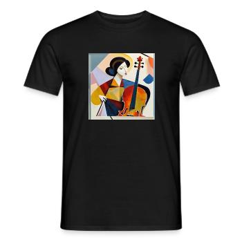 Artist at work - Men's T-Shirt - black - Front - AI Model Male 178 light (178cm)