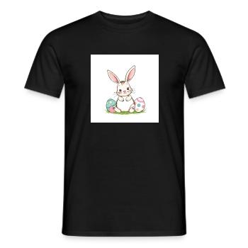 Süßer Osterhase - Männer T-Shirt - Schwarz - Vorne - AI Model Male 178 light (178cm)