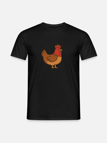 Huhn - Männer T-Shirt - Schwarz