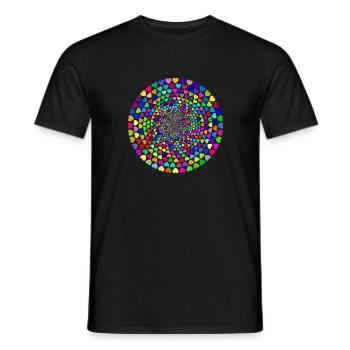 valentine valentine's day love kiss kisses kuessen15 - Men's T-Shirt - black - Front - AI Model Male 178 light (178cm)