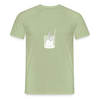 Kleines Gin Tonic Glas mit Rosmarin - transparent - Männer T-Shirt - Sage - Vorne - AI Model Male 178 light (178cm)