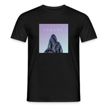 Affiche de Londres - T-shirt homme - noir - Devant - AI Model Male 178 light (178cm)