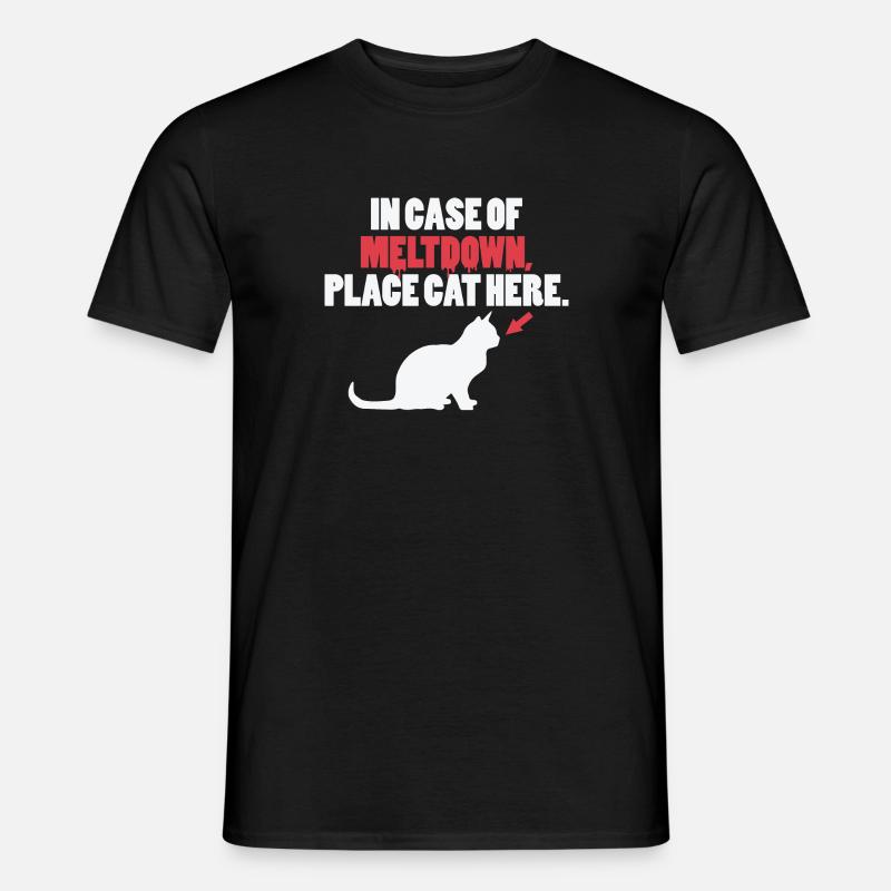 Lustige Katze - Männer T-Shirt - Schwarz