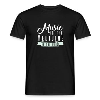 Bonne musique - T-shirt homme - noir - Devant - AI Model Male 178 light (178cm)