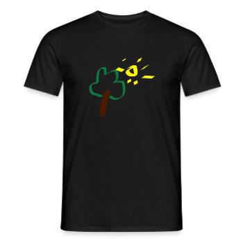 Tree Sun Drawing Gift Baby - Men's T-Shirt - black - Front - AI Model Male 178 light (178cm)