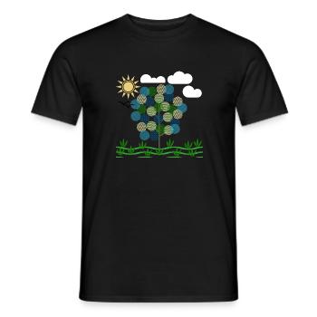 Mather Natur 🐢 - Männer T-Shirt - Schwarz - Vorne - AI Model Male 178 light (178cm)