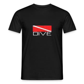 Dive | Conception de plongée avec drapeau de plongée pour les plongeurs - T-shirt homme - noir - Devant - AI Model Male 178 light (178cm)