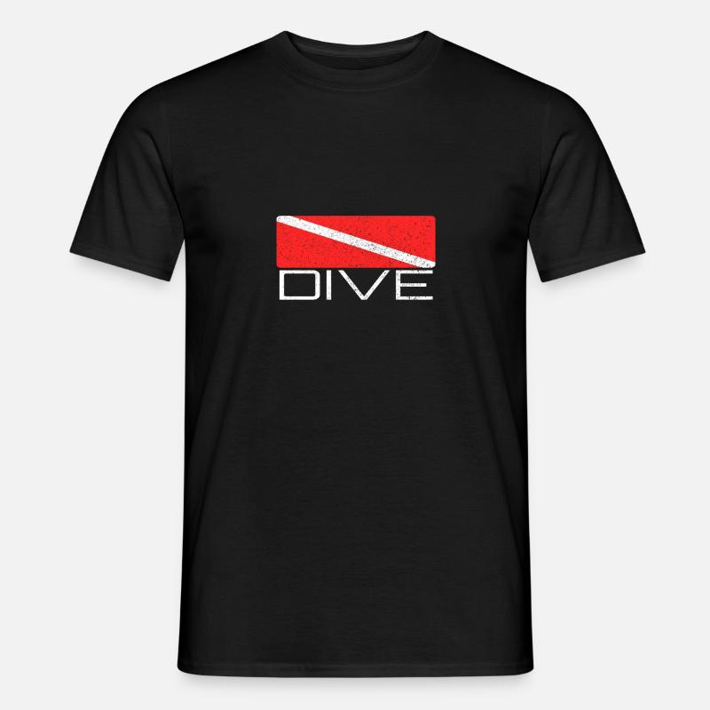 Dive | Dive design with dive flag for divers - Men's T-shirt - black