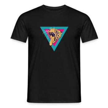 Leopard - Männer T-Shirt - Schwarz - Vorne - AI Model Male 178 light (178cm)