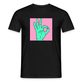 ok rose - T-shirt homme - noir - Devant - AI Model Male 178 light (178cm)