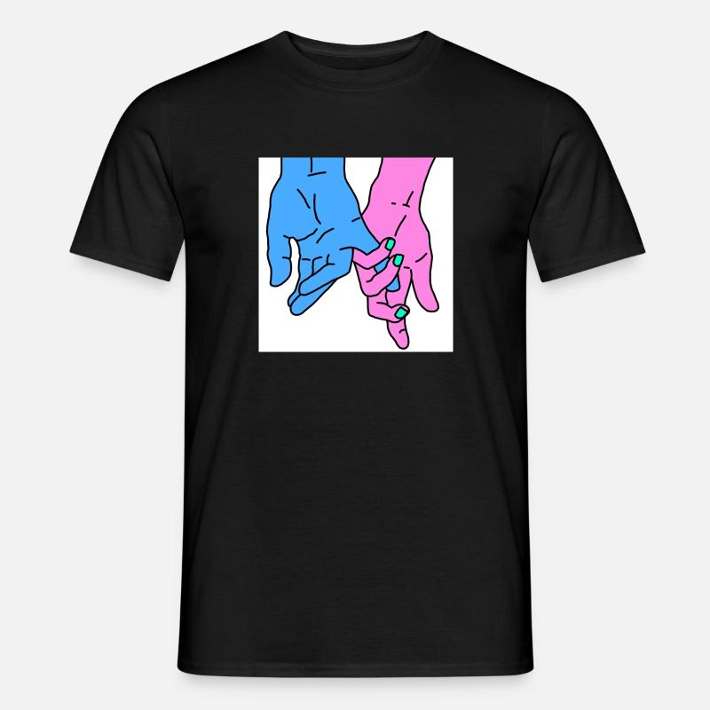 hands rosa - Männer T-Shirt - Schwarz