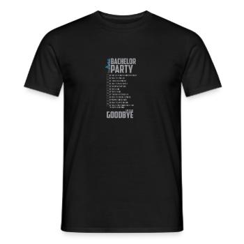 - La fête du baccalauréat. Goodbay. Checklist - T-shirt homme - noir - Devant - AI Model Male 178 light (178cm)