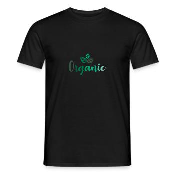 chemise organique - T-shirt homme - noir - Devant - AI Model Male 178 light (178cm)