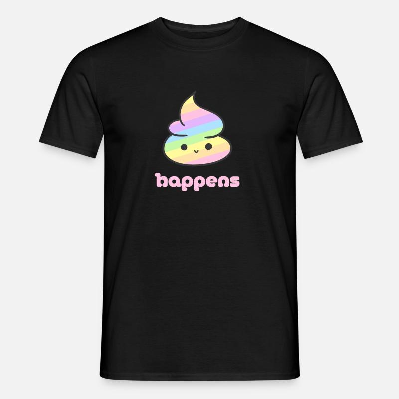 Shit happens - Männer T-Shirt - Schwarz