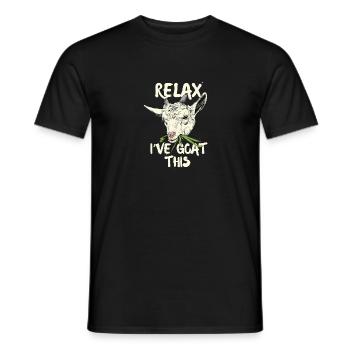 Relax i’ve goat this - T-shirt homme - noir - Devant - AI Model Male 178 light (178cm)