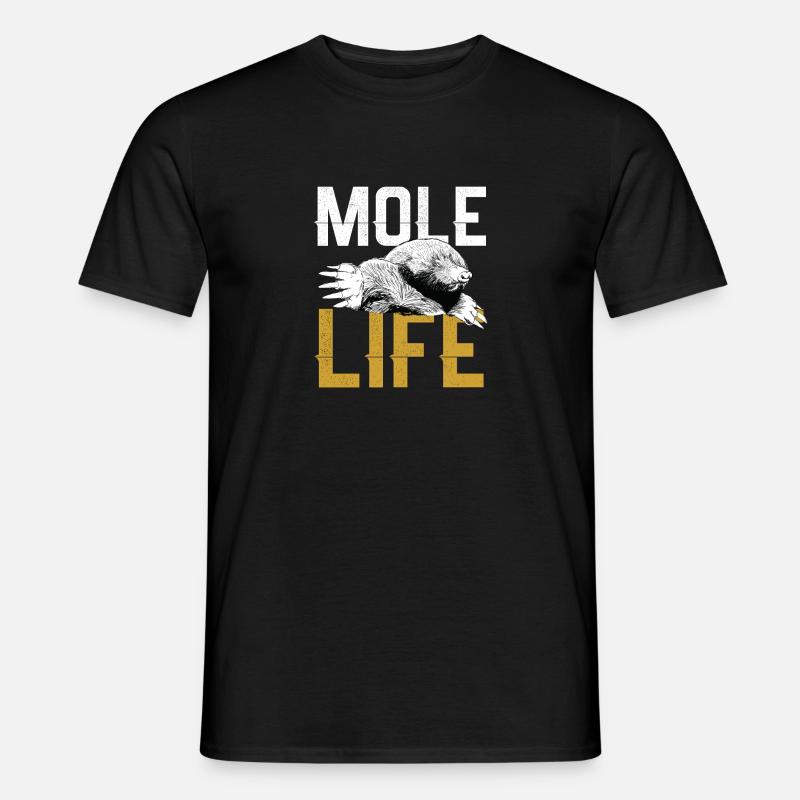 Maulwurf Leben - Männer T-Shirt - Schwarz