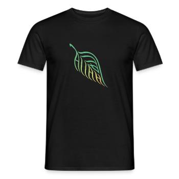 Harmonie de la nature de la feuille d’Allah - T-shirt homme - noir - Devant - AI Model Male 178 light (178cm)