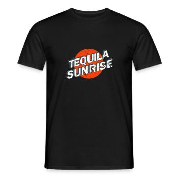 Tequila Sunrise Reto Vintage Logo - Männer T-Shirt - Schwarz - Vorne - AI Model Male 178 light (178cm)