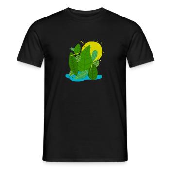 Green summer summery design gift - Men's T-Shirt - black - Front - AI Model Male 178 light (178cm)