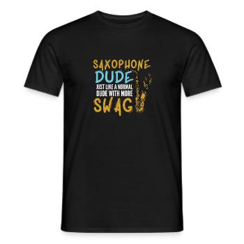 Saxophon Kumpel - Männer T-Shirt - Schwarz - Vorne - AI Model Male 178 light (178cm)