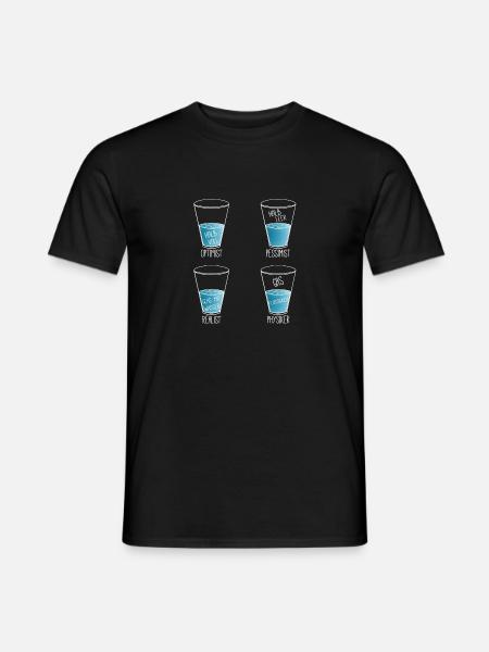Wasserglas für Physiker - Männer T-Shirt - Schwarz