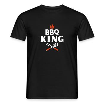 BBQ KING - Männer T-Shirt - Schwarz - Vorne - AI Model Male 178 light (178cm)