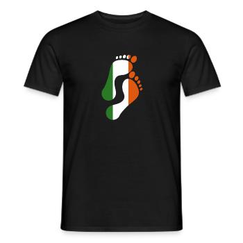 Ireland Flag Footprint - Men's T-Shirt - black - Front - AI Model Male 178 light (178cm)