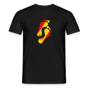 Spanien Flagge Fußabdruck - Männer T-Shirt - Schwarz - Vorne - AI Model Male 178 light (178cm)