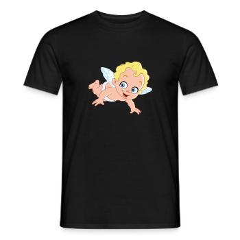 Engel - Männer T-Shirt - Schwarz - Vorne - AI Model Male 178 light (178cm)