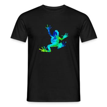 Frosch - Männer T-Shirt - Schwarz - Vorne - AI Model Male 178 light (178cm)