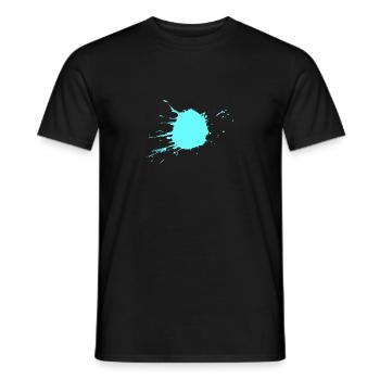 Color blot turquoise - Men's T-Shirt - black - Front - AI Model Male 178 light (178cm)