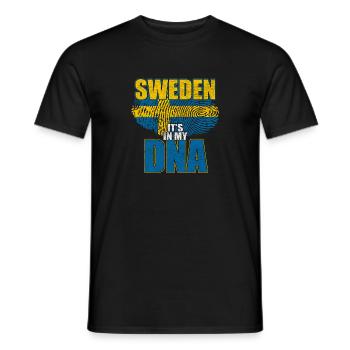 Sweden Flag Scandinavia Stockholm Gift - Men's T-Shirt - black - Front - AI Model Male 178 light (178cm)