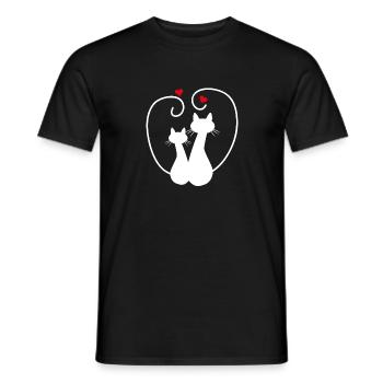 les chats aiment - T-shirt homme - noir - Devant - AI Model Male 178 light (178cm)