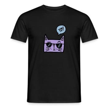 Cool CAT - Männer T-Shirt - Schwarz - Vorne - AI Model Male 178 light (178cm)