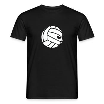 I love Volleyball - Handball / Herz / Geschenk - Männer T-Shirt - Schwarz - Vorne - AI Model Male 178 light (178cm)