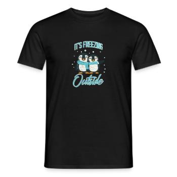 Pingouin oiseau Antarctique sud pôle nord pôle Arctique - T-shirt homme - noir - Devant - AI Model Male 178 light (178cm)