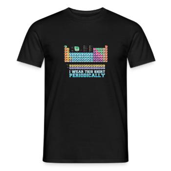 PERIODIC SYSTEM FUNNY SHIRT NERDS GIFT IDEA - Men's T-Shirt - black - Front - AI Model Male 178 light (178cm)