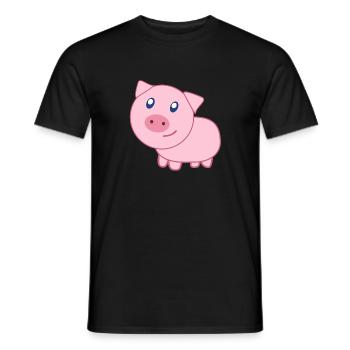 Ferkel - Männer T-Shirt - Schwarz - Vorne - AI Model Male 178 light (178cm)