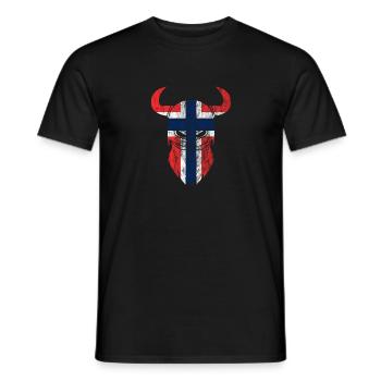 Norwegen Flagge Wikinger Geschenkidee - Männer T-Shirt - Schwarz - Vorne - AI Model Male 178 light (178cm)