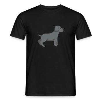 Cute Dog - Men's T-Shirt - black - Front - AI Model Male 178 light (178cm)