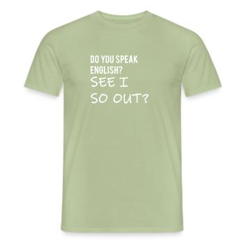 l’anglais - T-shirt homme - vert sauge - Devant - AI Model Male 178 light (178cm)