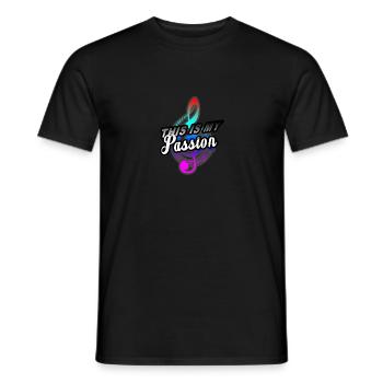 Music sheet music gift - Men's T-Shirt - black - Front - AI Model Male 178 light (178cm)