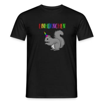 Einhörnchen - Männer T-Shirt - Schwarz - Vorne - AI Model Male 178 light (178cm)