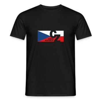 Tschechien Flagge Fahne Tscheche Geschenk - Männer T-Shirt - Schwarz - Vorne - AI Model Male 178 light (178cm)