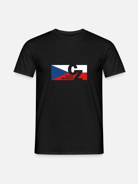República Checa bandera bandera regalo Checa - Mænd T-shirt - sort